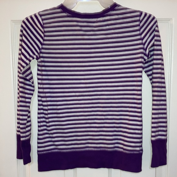 So Jenni from Macy’s purple cotton stripped long sleeve size M - Picture 5 of 6